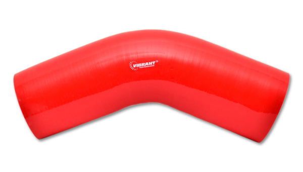 Vibrant Performance - Vibrant Performance 4 Ply 45 Degree Elbow, 4" I.D. x 4.25" Leg Length - Red 2756R