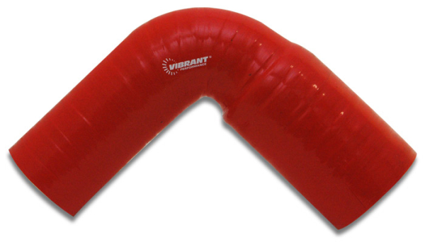 Vibrant Performance - Vibrant Performance 4 Ply 90 Degree Reducer Elbow, 2.5" ID x 2.75" ID x 3.5" Leg Length - Red 2781R