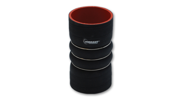 Vibrant Performance - Vibrant Performance 4Ply Aramid Reinf Hump Hose Conn w 3 Reinf Rings; 3" I.D x 6" Long - Matte Black 11820