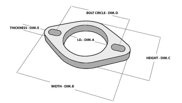 Vibrant Performance - Vibrant Performance 2-Bolt Stainless Steel Flange (4" I.D.) - Single Flange, Retail Packed 1475S