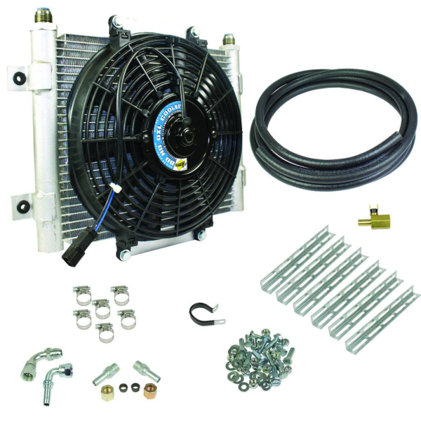 BD Diesel - BD Diesel BD Xtrude Transmission Cooler with Fan - Complete Kit 1/2in Lines 1030606-1/2