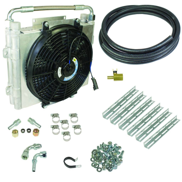 BD Diesel - BD Diesel BD Xtrude Transmission Cooler with Fan - Double Stacked Complete Kit 1/2in Lines 1030606-DS-12