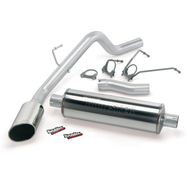 Banks Power - Banks Power Monster Exhaust System, Single Exit, Chrome ObRound Tip 48572