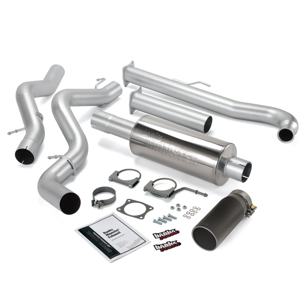 Banks Power - Banks Power Monster Exhaust System, Single Exit, Black Tip 48629-B