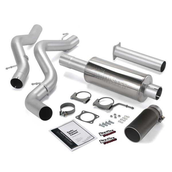 Banks Power - Banks Power Monster Exhaust System, Single Exit, Black Tip 48632-B