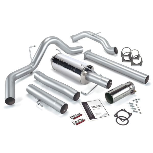 Banks Power - Banks Power Monster Exhaust System, Single Exit, Chrome Round Tip 48642