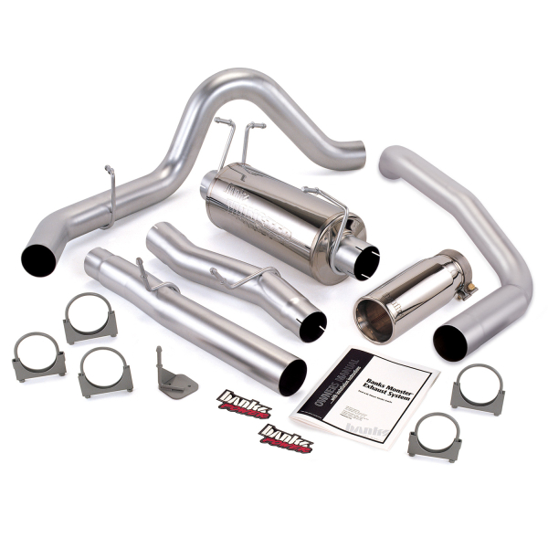 Banks Power - Banks Power Monster Exhaust System, Single Exit, Chrome Round Tip 48783