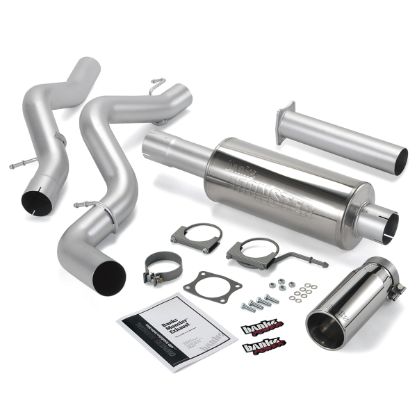 Banks Power - Banks Power Monster Exhaust System, Single Exit, Chrome Round Tip 48937