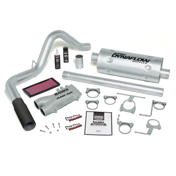 Banks Power - Banks Power Stinger Bundle, Power System with Single Exit Exhaust, Black Tip 49250-B