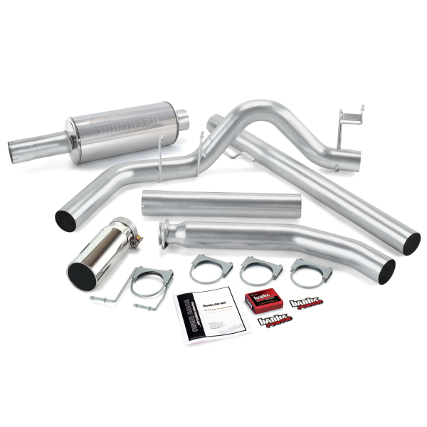 Banks Power - Banks Power Git-Kit Bundle, Power System with Single Exit Exhaust, Chrome Tip 49357