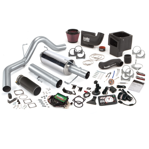 Banks Power - Banks Power Stinger Bundle, Power System with Single Exit Exhaust, Black Tip 49708-B