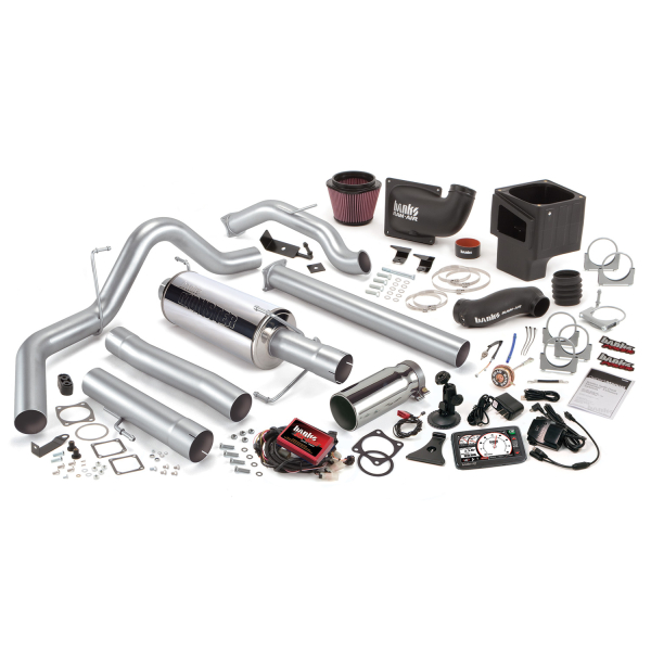 Banks Power - Banks Power Six-Gun Bundle, Power System with Single Exit Exhaust, Chrome Tip 49728