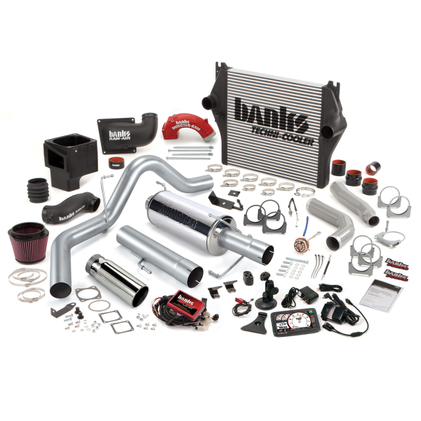 Banks Power - Banks Power Big Hoss Bundle, Complete Power System with Single Exhaust, Chrome Tip 49748