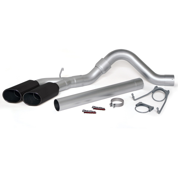 Banks Power - Banks Power Monster Exhaust System, Single Exit, DualBlack ObRound Tips 49766-B