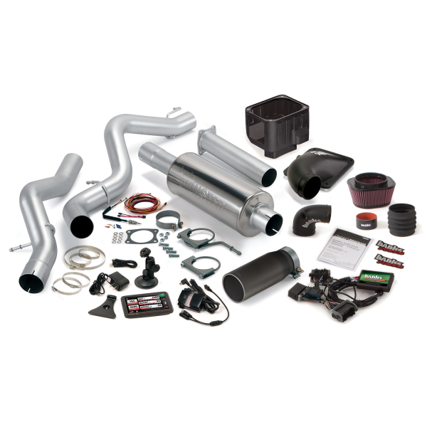 Banks Power - Banks Power Stinger Bundle, Power System with Single Exit Exhaust, Black Tip 46045-B