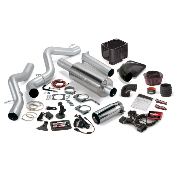 Banks Power - Banks Power Six-Gun Bundle, Power System with Single Exit Exhaust, Chrome Tip 46055