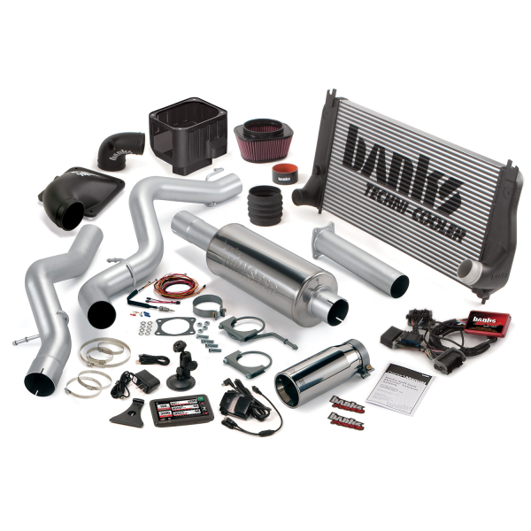 Banks Power - Banks Power Big Hoss Bundle, Complete Power System with Single Exhaust, Chrome Tip 46062