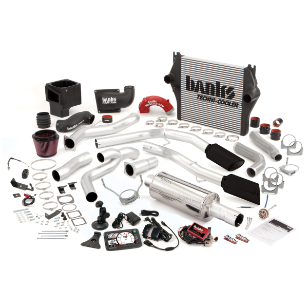 Banks Power - Banks Power Stinger Bundle, Power System with Single Exit Exhaust, Black Tip 46074-B