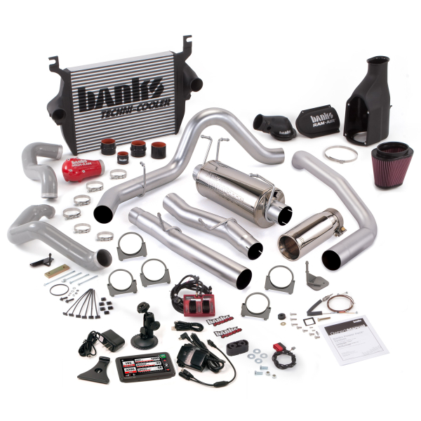 Banks Power - Banks Power Big Hoss Bundle, Complete Power System with Single Exhaust, Chrome Tip 46144