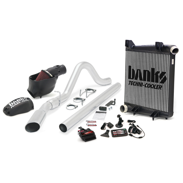 Banks Power - Banks Power Big Hoss Bundle, Complete Power System with Single Exhaust, Chrome Tip 46162