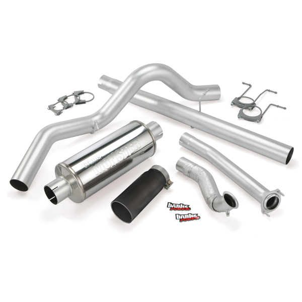 Banks Power - Banks Power Monster Exhaust System, Single Exit, Black Tip 46296-B