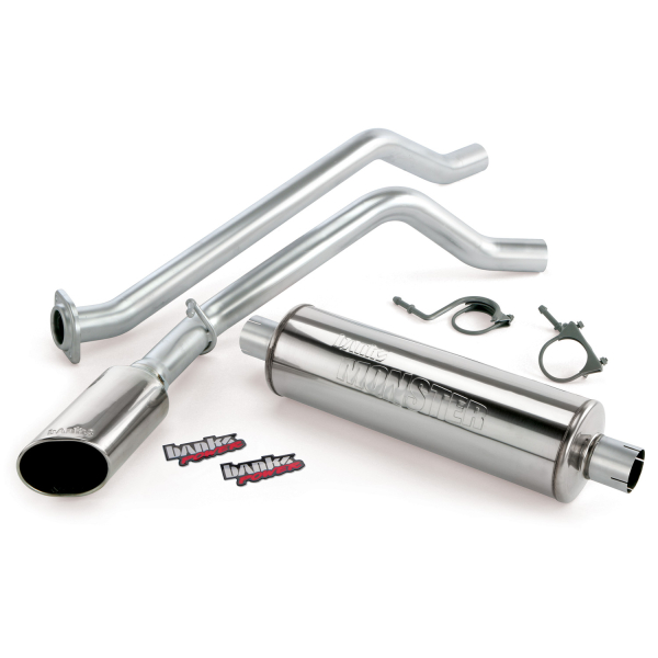 Banks Power - Banks Power Monster Exhaust System, Single Exit, Chrome ObRound Tip 48340