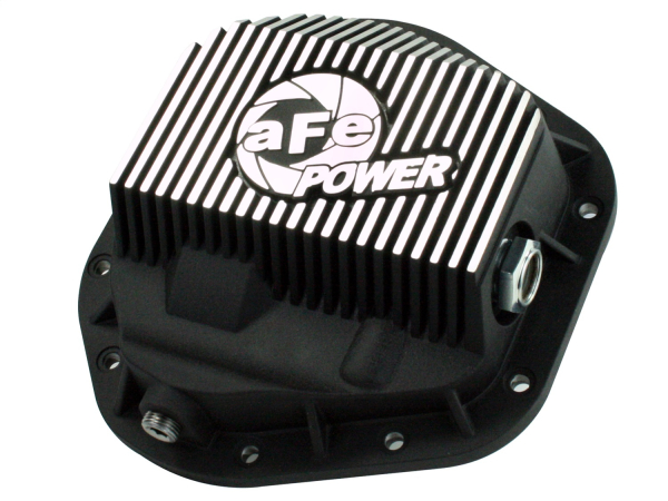AFE Power - aFe Pro Series Rear Differential Cover Black w/Machined Fins Ford F-250/F-350/Excursion 99-16 V8-7.3L/6.0L/6.4L/6.7L (td) - 46-70082