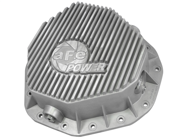 AFE Power - aFe Street Series Rear Differential Cover Raw w/Machined Fins Dodge Diesel Trucks 03-05 L6-5.9L (td) (AAM 10.5-14 Bolt Axles) - 46-70090