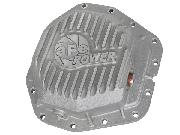 AFE Power - aFe Street Series Rear Differential Cover Black w/Machined Fins w/Gear Oil Ford Diesel Trucks 2017 V8-6.7L (td) Dually models - 46-70380