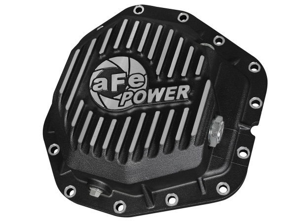 AFE Power - aFe Pro Series Rear Differential Cover Black w/Machined Fins Ford Diesel Trucks 2017 V8-6.7L (td) Dually models - 46-70382