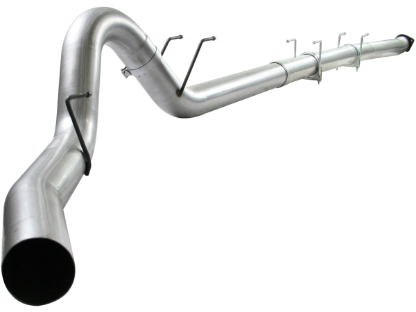 AFE Power - aFe ATLAS 5 IN Aluminized Steel Down-Pipe Back Exhaust System Ford Diesel Trucks 11-16 V8-6.7L (td) - 49-03039NM