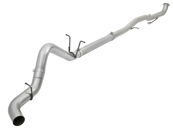 AFE Power - aFe ATLAS 5 IN Aluminized Steel Down-Pipe Back Exhaust System w/o Muffler GM Diesel Trucks 17-18 V8-6.6L (td) L5P - 49-04087NM