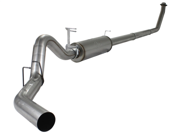 AFE Power - aFe Large Bore-HD 4 IN 409 Stainless Steel Turbo-Back Race Pipe w/Muffler w/o Exhaust Tip Dodge Diesel Trucks 94-02 L6-5.9L (td) - 49-12001