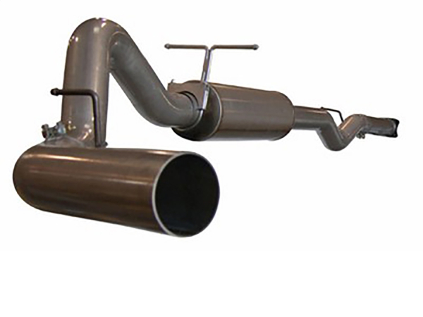AFE Power - aFe Large Bore-HD 4 IN 409 Stainless Steel Cat-Back Exhaust System w/Muffler/No Tip GM Diesel Trucks 06-07 V8-6.6L (td) LLY/LBZ - 49-14002