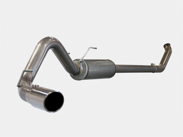 AFE Power - aFe Large Bore-HD 4 IN 409 Stainless Steel Turbo-Back Race Pipe w/Muffler/Polished Tip Dodge Diesel Trucks 03-04 L6-5.9L (td) - 49-42003