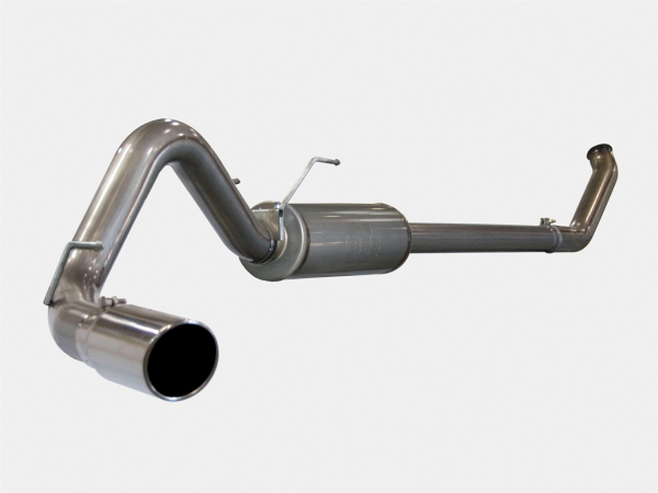 AFE Power - aFe Large Bore-HD 4 IN 409 Stainless Steel Turbo-Back Race Pipe w/Muffler/Polished Tip Dodge Diesel Trucks 04.5-07 L6-5.9L (td) - 49-42004