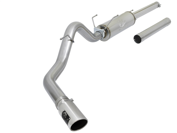 AFE Power - aFe Large Bore-HD 4 IN 409 Stainless Steel Cat-Back Exhaust System w/Muffler/Polished Tip Dodge Diesel Trucks 03-04 L6-5.9L (td) - 49-42005