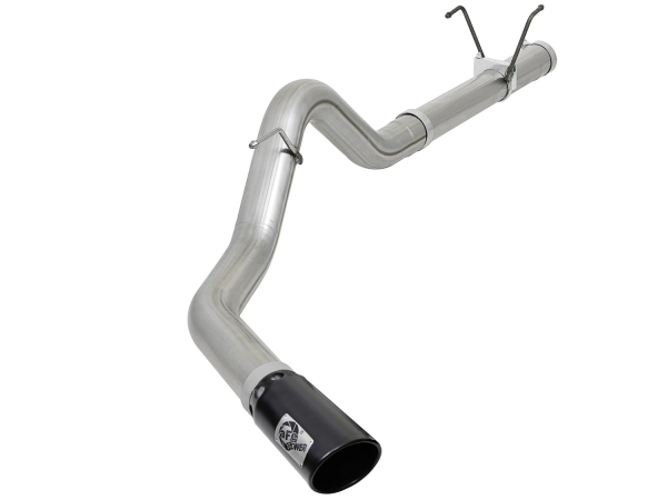 AFE Power - aFe Large Bore-HD 4in 409 Stainless Steel DPF-Back Exhaust System w/Black Tip Dodge RAM Diesel Trucks 07.5-12 L6-6.7L (td) - 49-42006-B