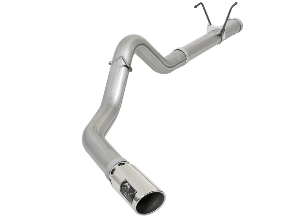 AFE Power - aFe Large Bore-HD 4in 409 Stainless Steel DPF-Back Exhaust System w/Polished Tip Dodge RAM Diesel Trucks 07.5-12 L6-6.7L (td) - 49-42006-P