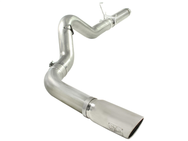 AFE Power - aFe Large Bore-HD 5in 409 Stainless Steel DPF-Back Exhaust System w/Polished Tip Dodge RAM Diesel Trucks 07.5-12 L6-6.7L (td) - 49-42016-P