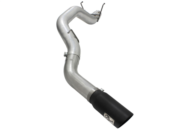 AFE Power - aFe Large Bore-HD 5in 409 Stainless Steel DPF-Back Exhaust System w/Black Tip RAM Diesel Trucks 13-18 L6-6.7L (td) - 49-42039-B