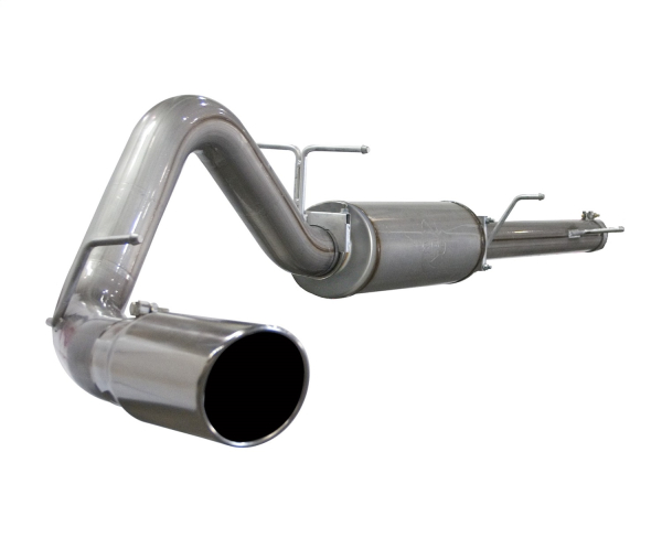AFE Power - aFe Large Bore-HD 4 IN 409 Stainless Steel Cat-Back Exhaust System w/Muffler/Polished Tip Ford Excursion 03-05 V8-6.0L (td) - 49-43009