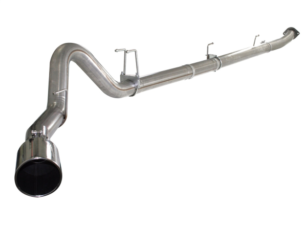AFE Power - aFe Large Bore-HD 4in 409 Stainless Steel Down-Pipe Back Exhaust System Ford Diesel Trucks 11-16 V8-6.7L (td) - 49-43035NM