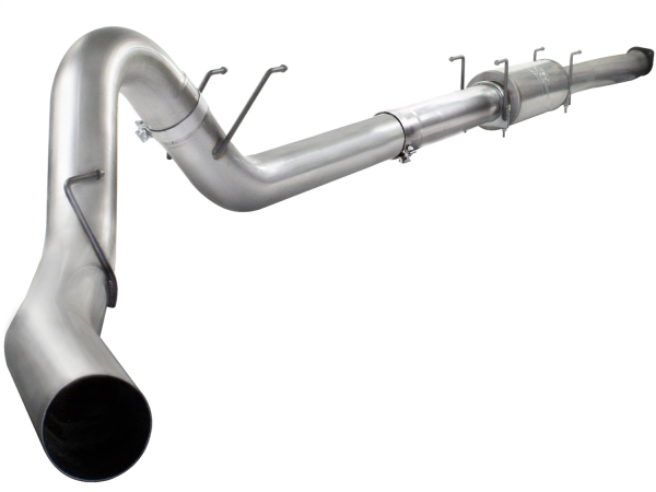AFE Power - aFe Large Bore-HD 5in 409 Stainless Steel Down-Pipe Back Exhaust System Ford Diesel Trucks 11-16 V8-6.7L (td) - 49-43039