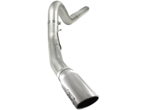 AFE Power - aFe Large Bore-HD 5in 409 Stainless Steel DPF-Back Exhaust System w/Polished Tip Ford Diesel Trucks 08-10 V8-6.4L (td) - 49-43054-P