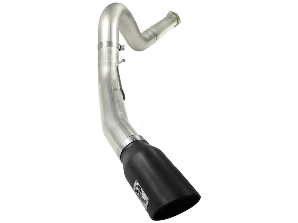 AFE Power - aFe Large Bore-HD 5in 409 Stainless Steel DPF-Back Exhaust System w/Black Tip Ford Diesel Trucks 11-14 V8-6.7L (td) - 49-43055-B