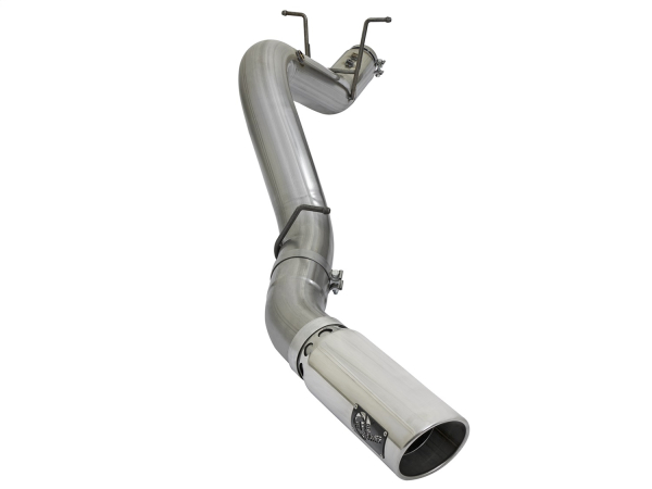 AFE Power - aFe Large Bore-HD 4in 409 Stainless Steel DPF-Back Exhaust System w/Polished Tip GM Diesel Trucks 17-18 V8-6.6L (td) L5P - 49-44085-P