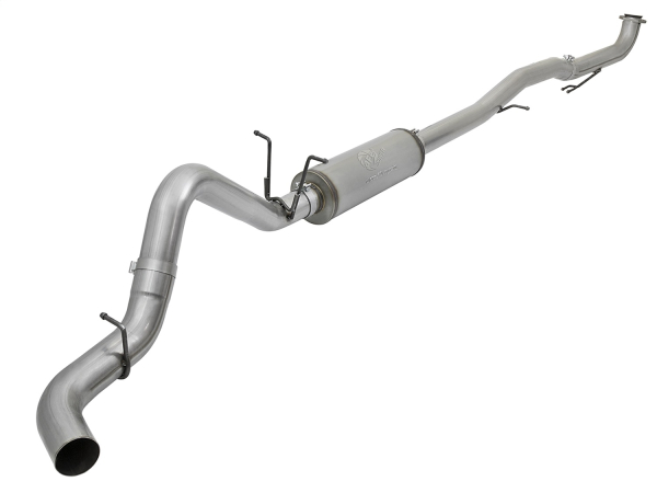 AFE Power - aFe Large Bore 5in Stainless Steel Down-Pipe Back Exhaust System w/o Tip GM Diesel Trucks 17-18 V8-6.6L (td) L5P - 49-44087