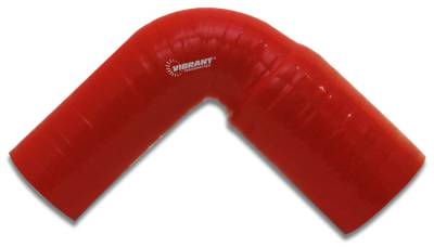 Vibrant Performance 4 Ply 90 Degree Reducer Elbow, 2" ID x 2.5" ID x 4.5" Leg Length - Red 2780R