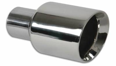Vibrant Performance 3.5" Round Stainless Steel Tip (Double Wall, Angle Cut) 1226